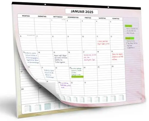 Produktbild: Wandkalender 2025 von SmartPanda - Kalender 2025 - Monatskalender für den Tisch Von Oktober 2024 bis Dezember 2025 - Ein Monat zur Ansicht - 33 cm x 43 cm - auf Deutsch
