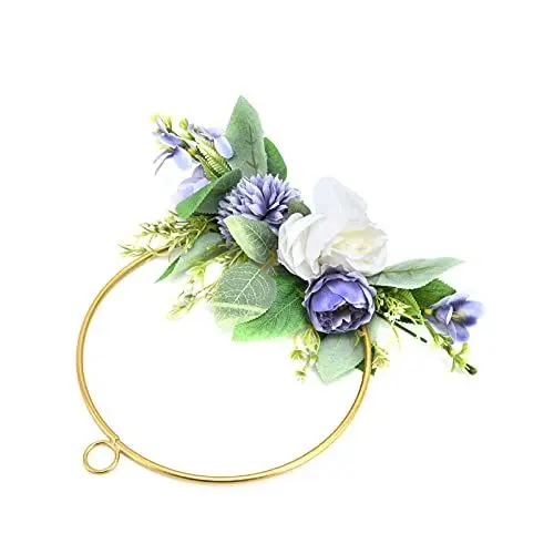 Produktbild: Wandreifen-Girlande, Waschbare Hochzeitsgirlanden, Simulationsblumen für Festival, Party, Hochzeit (Runden)