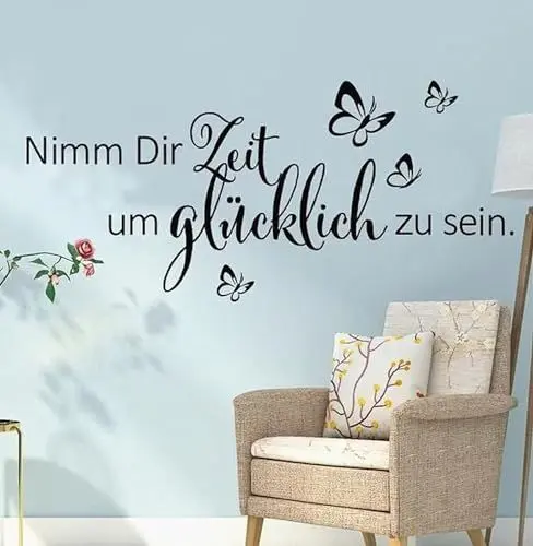 Produktbild: Wandtattoo Sprüche Schlafzimmer Wandsticker Wohnzimmer - Schwarze Wandtattoo Wohnzimmer Modern Wanddeko Schlafzimmer Familienregeln Wandaufkleber Wandtatoos Zum Kleben für Flur Küche (Style-3)