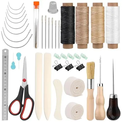 Produktbild: Wankon Buchbindesets 21-teiliges Buchbindetuch-Set, Das Buchreparaturtuch, (90 x100 cm) Buchbinderleinen, Buchbindebedarf mit Buchreparaturtuch, Falzbeine zum Reparieren Alter Bücher (41 Stück)