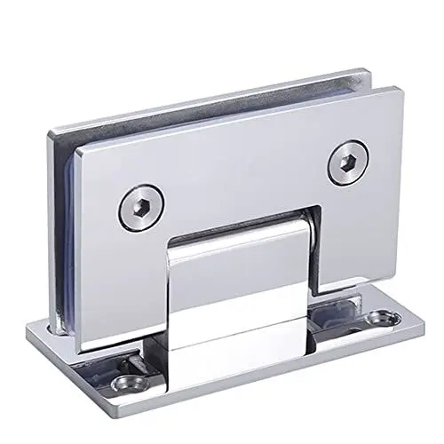 Produktbild: WANLIAN Robuste 90 Grad Glastür Schrank Vitrine Klemme Glas Duschtüren Scharnier Ersatzteile Wand-zu-Glas (poliertes Chrom)