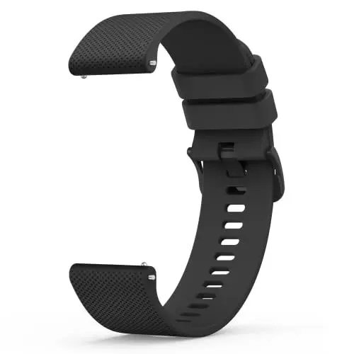 Produktbild: Wanme 20mm 22mm Uhrenarmbänder für Damen Herren, Silikon Armband, Schnellverschluss Uhrenarmband, Wasserdichtes Sport Ersatzarmband, Flexibles Verstellbares Armbänder, 22mm Grau