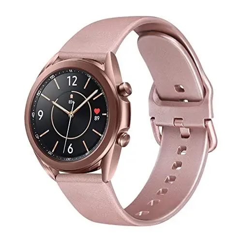 Produktbild: Wanme Kompatibel mit Samsung Galaxy Watch 3 41mm Armband,Silikon Ersatzarmband Uhrenarmband für Samsung Galaxy Watch 3 41mm(Roségold)