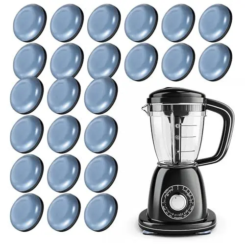 Produktbild: Wanmu 24 Stück Gleitbrett Unsichtbares Gleiter Selbstklebend kompatibel für Kaffeemaschine Mixer Küchenmaschine Heißluftfritteuse Brotmaschine Kaffeevollautomaten