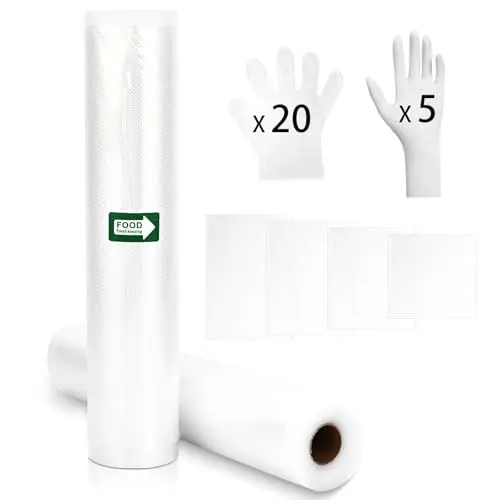 Produktbild: Wantli Sacchetti Sottovuoto Alimenti, Sacchetti Per Sottovuoto, Buste 2 Rotoli 32x600cm, Sacchi Per Conservazione Alimenti E Cottura Sous Vide, Per All Macchine Sottovuoto, Senza Bpa