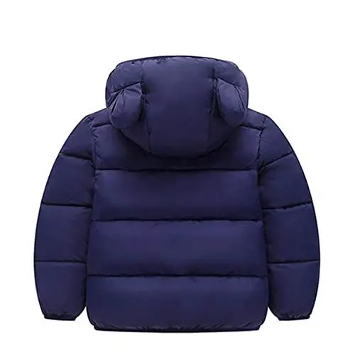 Produktbild: Warehouse Deal Daunenjacke Mädchen Steppjacke Verdicken Winterjacke Warm Mantel Winddicht Wintermantel Jacken Puffer Jacket Kapuzenjacke Daunenmantel Outdoorjacke Thermojacke Dunkelblau, 2–3 Jahre