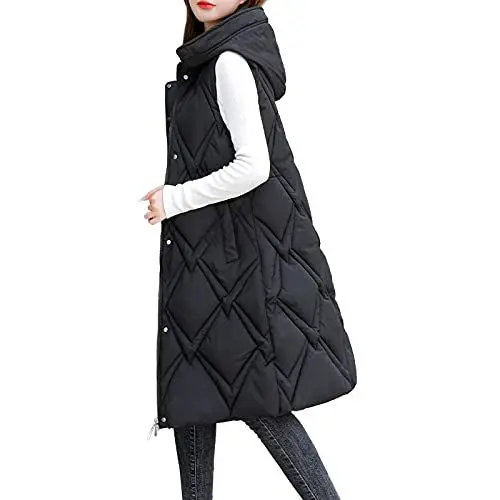 Produktbild: Warehouse Deal Wintermantel Damen Elegant Herbstjacke Taschen Daunen Damen Winter Lange Warme Weste Daunenjacke Weste Mantel Stepp Steppmantel Damen Dünne Damen Winterjacke Damen Sale Warm Lang