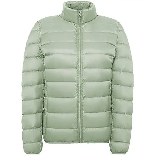 Produktbild: Warehouse Deals Angebote, Damen Winterjacken Sale, Damen Winterjacke Warm Herbstjacke Leicht, Stehkragen, Kurz, Groß, Leicht, Modisch Winterparka Damen Warm Gefüttert, Damen Winterjacke Sale