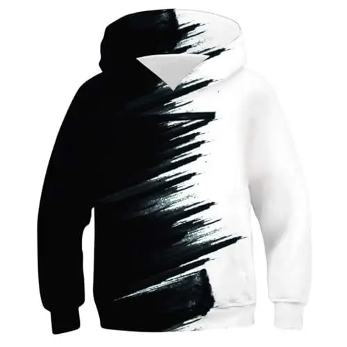 Produktbild: Warehouse Deals Angebote Hoodie Junge Langarmshirt Kinder Pullover Bedrucktes Kapuzenpullover Sweatshirt Klamotten Kleidung Sportshirt Regular Bekleidung Oberteile Long Sleeve Top Weiß, 7 Jahre