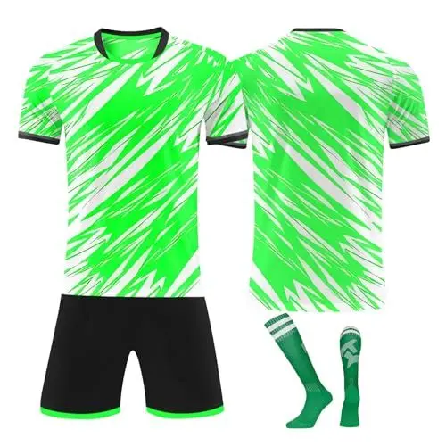 Produktbild: Warehouse Deals Angebote Trikot Rahmen Mit Eigenem Namen Mit Namen Und Nummer Anzug Benutzerdefinierte Outfit Customized Individuelles Set Tshirts Männer Pack 5er Oktoberfest Herren Set (Green, S)