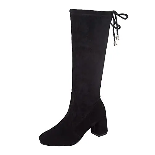 Produktbild: warehouse dealWinterstiefel Damen Casual Langschaft Boots Winterschuhe Stylisch & Praktisch Winterstiefel Damen Elegant Klobiger Block outlet angebote