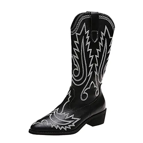 Produktbild: warehouse deal Cowboystiefel Damen Casual Langschaft Boots Winterschuhe Stylisch & Praktisch Winterstiefel Damen El 3 euro artikel retourenkauf angebote