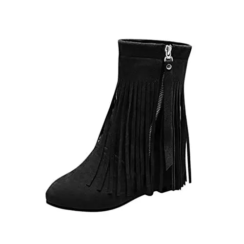 Produktbild: warehouse deal Cowboystiefel Damen Einfarbige Mid Calf Cowboy Stiefel Damen Klassische Stiefel Elegant Klobiger Blo black week angebote barfußschuhe damen sale