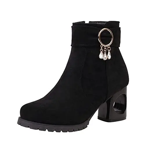 Produktbild: warehouse deal Cowboystiefel Damen Stylisch & Praktisch Winterstiefel Damen Casual Spitze Zehe Klobiger Blockabsatz sommer sale damen artikel unter 2 euro