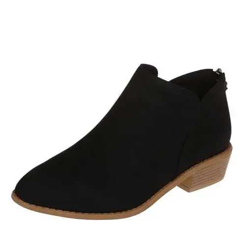 Produktbild: warehouse deal Langschaft Stiefel Damen Leder Stylisch & Praktisch Winterstiefel Damen Elegant Klobiger Blockabsatz sale angebote 4 euro artikel