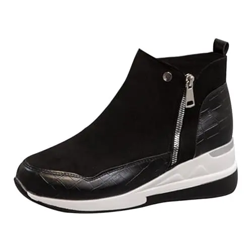 Produktbild: warehouse deal Stiefel Damen Schwarz Stylisch Praktisch Winterstiefel Damen Damen Chelsea Mit Rutschfest Sohle Stie 1 euro artikel warehouse deal