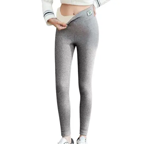 Produktbild: Warm Bodies Leggings Damen Baumwolle Wollhose Damen Hose Schwarz Damen Leggings Damen Bunt Leoparden Leggings Damen Leggings Set Damen Schwangerschaftsleggings Feinstrumpfhose Elfenbein XL