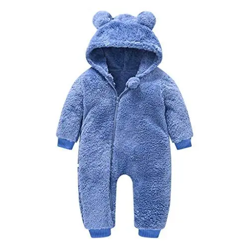 Produktbild: warm Infant Snow Anzug Mantel mit Kapuze Jumpui Mäntel & Jacke für Babys Mädchen Wintermantel 2t Kindermäntel Junge Baby-Jeanskleid für Mädchen Baseballjacke für Kinder (Blue, 6-12 Months)