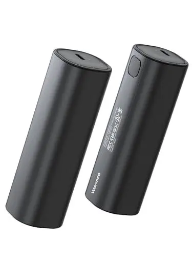 Produktbild: Warmco Handwärmer Elektrisch 2 Stück, 10000mAh Taschenwärmer Wiederverwendbar, USB Powerbank, Elektrischer Handwärmer 3 Wärmestufen, Männer und Frauen, Geschenke für Outdoor, Golf, Camping
