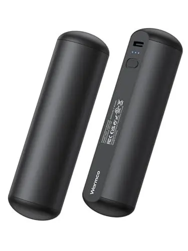 Produktbild: Warmco Magnetische Handwärmer elektrisch 2 Stück, 10000 mAh Handwärmer wiederverwendbar Heizung Tragbar, 3 Heizstufen, Batteriebetriebene Taschenheizung, powerbank, Hält Sie im Winter Warm