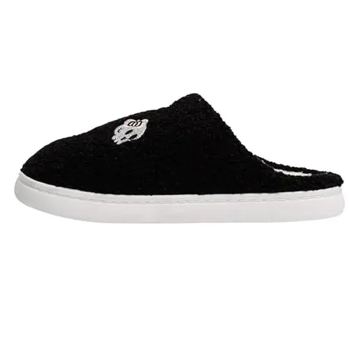 Produktbild: Warme Hausschuhe Damen Winter Kuschelige Plüsch Slippers Vorne Geschlossen Pantoletten Hinten Offen Hausschlappen Weichen Sohlen Filzpantoffeln Bequeme Schlappen Flauschige Hauspantoffeln