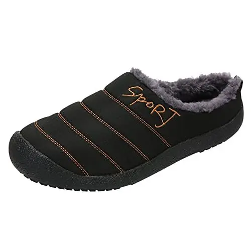 Produktbild: Warme Winter Schuhe für Damen Innenhaus Slip mit Baumwolle Hausschuhe für Herren und Damen Memory Foam Damen Hausschuhe Flauschiges Plüschfutter, warme Winterschuhe für drinnen und draußen