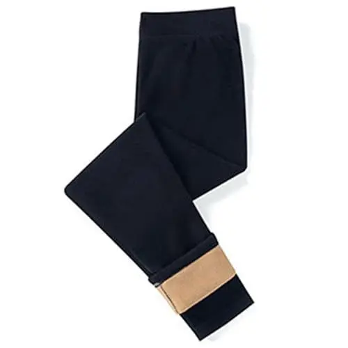 Produktbild: Warme -gefütterte Leggings für Damen, Thermohose, hohe Taille, Komforthose für den Winter Elastisch Schwarz (Black, XXXXL)