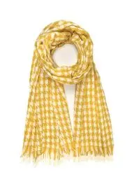 Produktbild: Warmer Kaschmir Schal Herbst Winter Hahnentritt Schal/XL Stola Umschlagtuch Warm Pashmina Schals 200 * 70 cm. (Gelb)