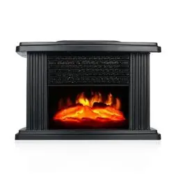 Produktbild: Warmgebläse 3D-Elektrokamin, rauchfrei, Tisch-Warmluftheizung mit Fernbedienung, energiesparend, for Wohnzimmer und Schlafzimmer Für Home OfficeHand-Fußwärmermaschine