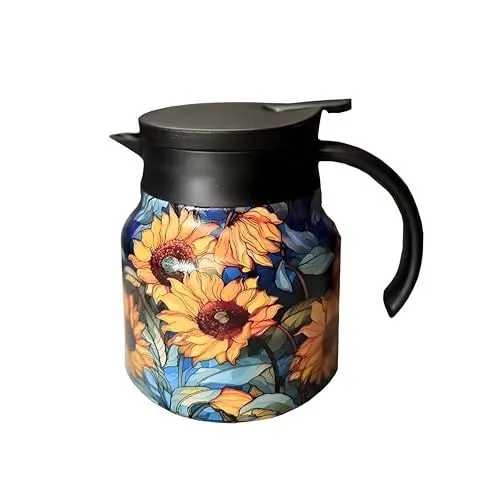 Produktbild: Warmhaltekanne Klein Kaffeekanne Teekanne Thermo Isolierkanne Edelstahl 0.8L aus Doppelwandige 316 Edelstahl