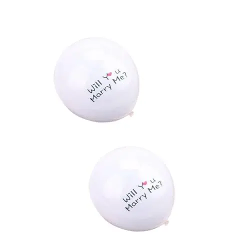 Produktbild: Warmhm 100 Stk Buchstaben Ballons Heliumballon Weiß Heirate Mich Perlmutt