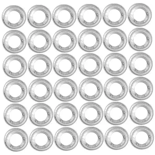 Produktbild: Warmhm 100 Stück Gasherdmatten Herdplattenschutz Herdplattenabdeckung Aluminiumfolie Tropfschaleneinlagen Runde Brennereinlagen Für Einfache Reinigung