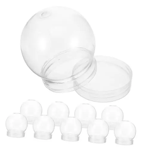 Produktbild: Warmhm 10St schneekugel selber Machen weihnachtliche Herstellung Einer Baum schneekugel bastelset bastel Materialien Anlage Kleiner Schneekugeln für Mädchen