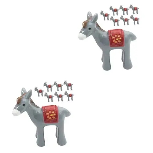 Produktbild: Warmhm 16 Stück Kleiner Esel Mikro Landschaft Miniatur Esel Garten Winzige Esel Statuen Mini Esel Figuren Garten Landschaft Esel Dekoration Mini Tierfiguren Harz Tier