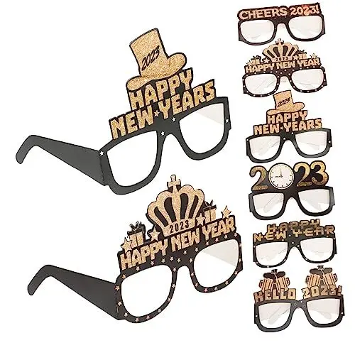 Produktbild: Warmhm 18 Stk Silvester-Party-Dekoration party zubehör kinder kinderferngläser Partygeschenk für das neue Jahr frohes neues jahr brille 2023 Brille Brillen Silvester-Party-Ornament Papier
