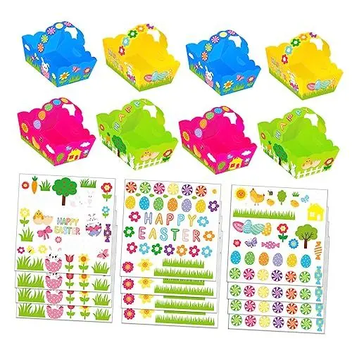 Produktbild: Warmhm 1 Satz Einkaufskorb Osterkörbe Verzierung Osterschmuck Ostern Themenkorb Osterhasenkörbchen Osterkörbchen Selber Machen Osterornament Entzückende Osterkörbchen Papier