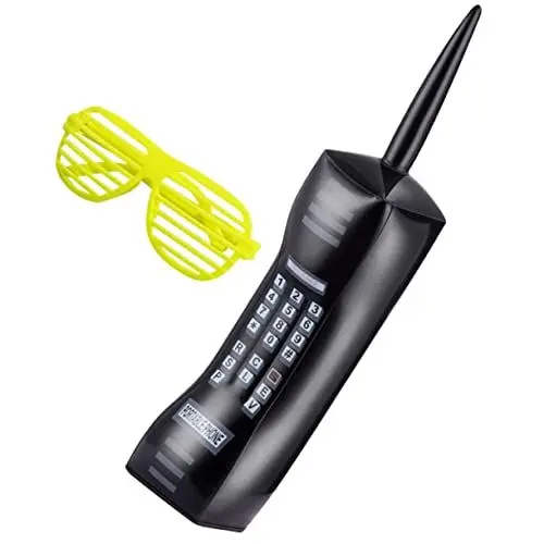 Produktbild: Warmhm 1 Satz Inflatable Mobile Phone und Jahre Retro Brille für Partydekoration Großes Aufblasbares Telefon und Sonnenbrille für Kostümpartys und Veranstaltungen