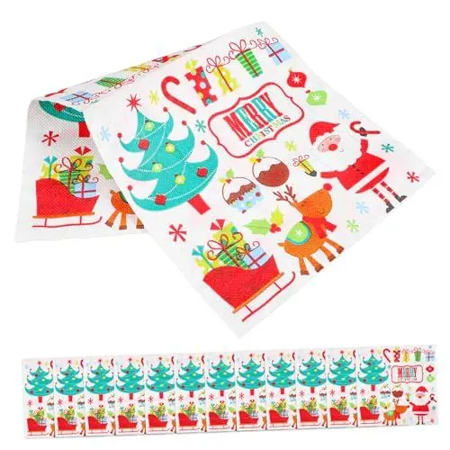 Produktbild: Warmhm 20 Stück Weihnachtsservietten Weihnachtsdekoration Aus Papier Einwegservietten Partyzubehör Für Die Weihnachtszeit