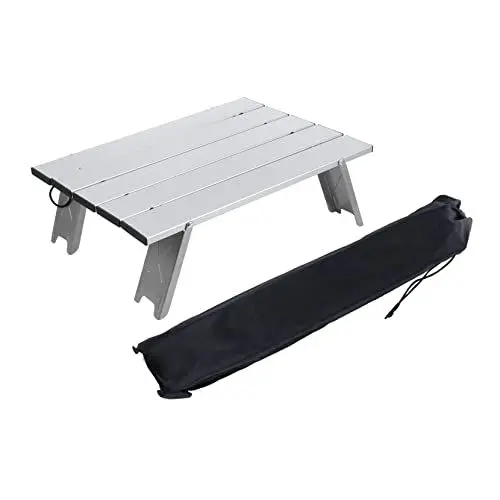 Produktbild: Warmhm 1stk Outdoor-klapptisch Tragbarer Tisch Klappbarer Tisch Tragbarer Picknicktisch Camping Schreibtisch Grilltisch Reisetisch Klappbarer Schreibtisch Silver Aluminiumlegierung