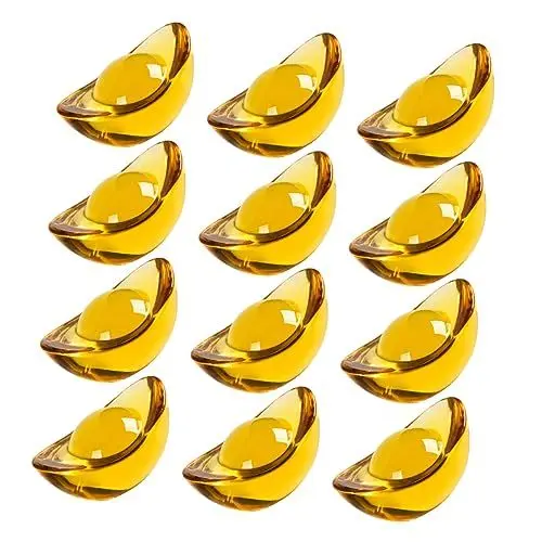 Produktbild: Warmhm 20stücke Kleine Kristall Gold Barren Handwerk Desktop Decor Glück Gold Barren Schmuck