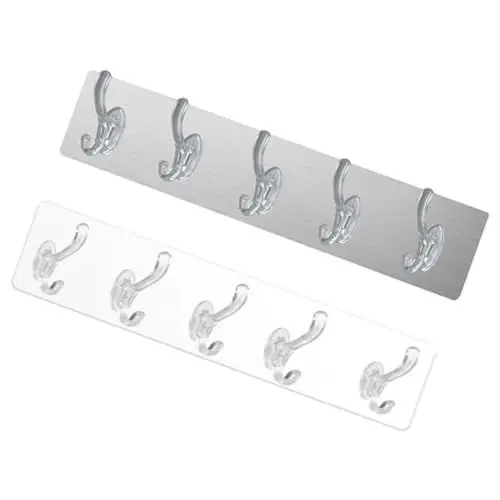 Produktbild: Warmhm Wandmontierte Haken Zum Aufhängen Von Mänteln. Stabiler Kleiderbügelhaken Kein Bohren Erforderlich.