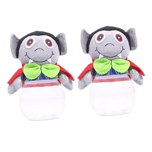 Produktbild: Warmhm 2St dekorativer Süßigkeitenbehälter Desktop-Ornament-Dekoration Halloween Party Container Süßigkeitenglas Halloween-Stofftier Bonbongläser Kürbis Süßigkeiten Box Geschenkbox