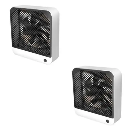 Produktbild: Warmhm 2 Stück Büroventilator Schlafsaalventilator Leiser Desktop Mini USB Tischventilator Weiß