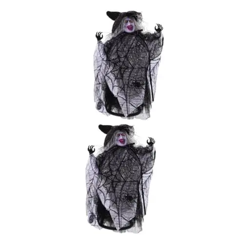 Produktbild: Warmhm 2 Stück Geisterbaumdekoration Bezaubernde Hexendekoration Stoffhexe Halloween Ornamente Bezaubernde Halloween Dekoration Tischdekoration Hexenfigur