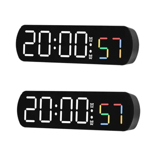 Produktbild: Warmhm 2 Stück Multifunktionsuhr Digitalwecker Tischuhr Digitaluhren LED Uhr Digitaluhr Schlafzimmeruhr Digitaluhr Reiseuhr Tischuhr LED Wecker