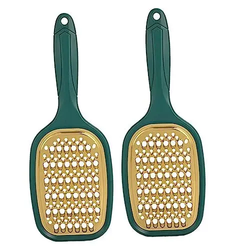 Produktbild: Warmhm 2 Stück Zerkleinerte Reibe Reiben Karottenschredder Gemüse Scheiben Rostfreie Karottenreibe Ergonomische Gurkenreibe Kartoffelreibe Für Den Haushalt Küchenversorgung Green Abs