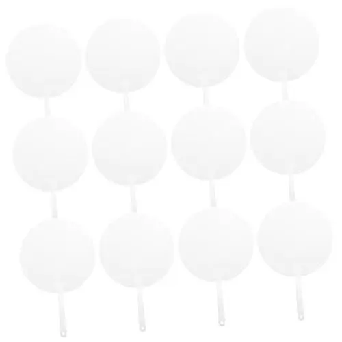 Produktbild: Warmhm 30St transparenter Fächer leere Kirchenfans Handventilator leere Handheld-Fans Blanko-Malerei-Fans DIY Fächer Kreatives Basteln mit Fächern Party-Malerei-Fan Graffiti-Fans PVC
