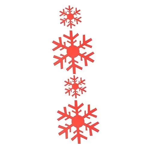 Produktbild: Warmhm 30 STK Schneeflocke-Spiegel-wandaufkleber Rote Wohnkultur Weihnachtsfensteraufkleber Dekorationen Weihnachtsschneeflocke-wandaufkleber Winteraufkleber PVC Wunderland 3D Haushalt