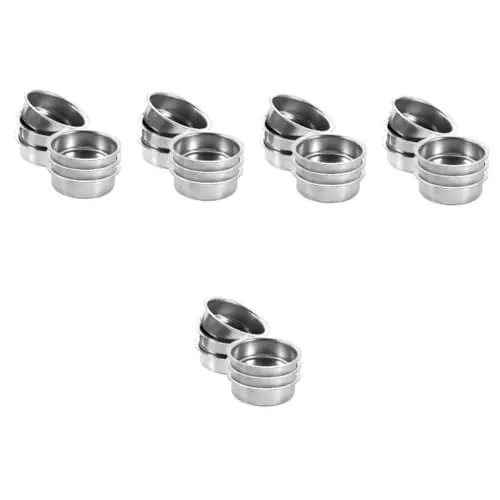 Produktbild: Warmhm 30 Stück Räuchergefäß Räuchergefäß Räucherstäbchenhalter Räucherkegelbrenner Räucherschale Ersatz Räucherplatte Metall Räucherschale Edelstahl Silber