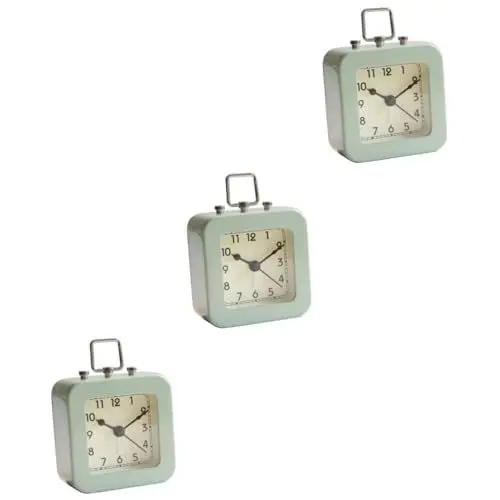 Produktbild: Warmhm 3St Digitaluhr Multifunktionsuhr Batteriebetriebene Uhr Metalluhr nordisch Wecker Tischuhr